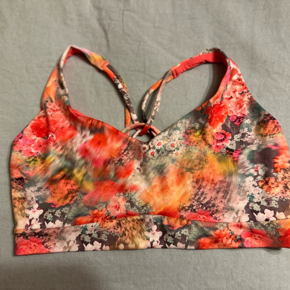 Athleta Multicolor Floral Sports Bra